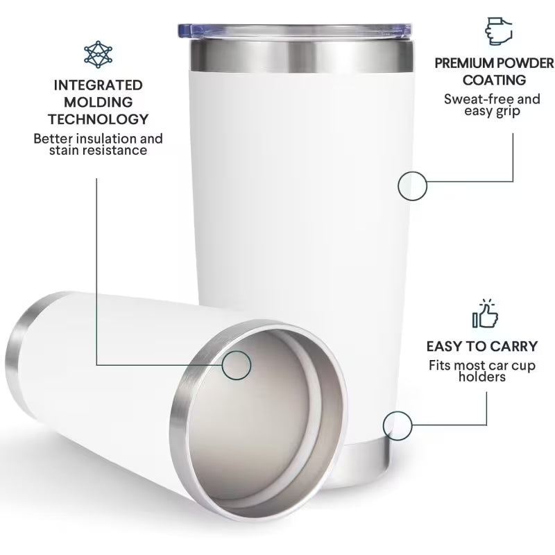 Insulated Tumbler with Lid & Straw