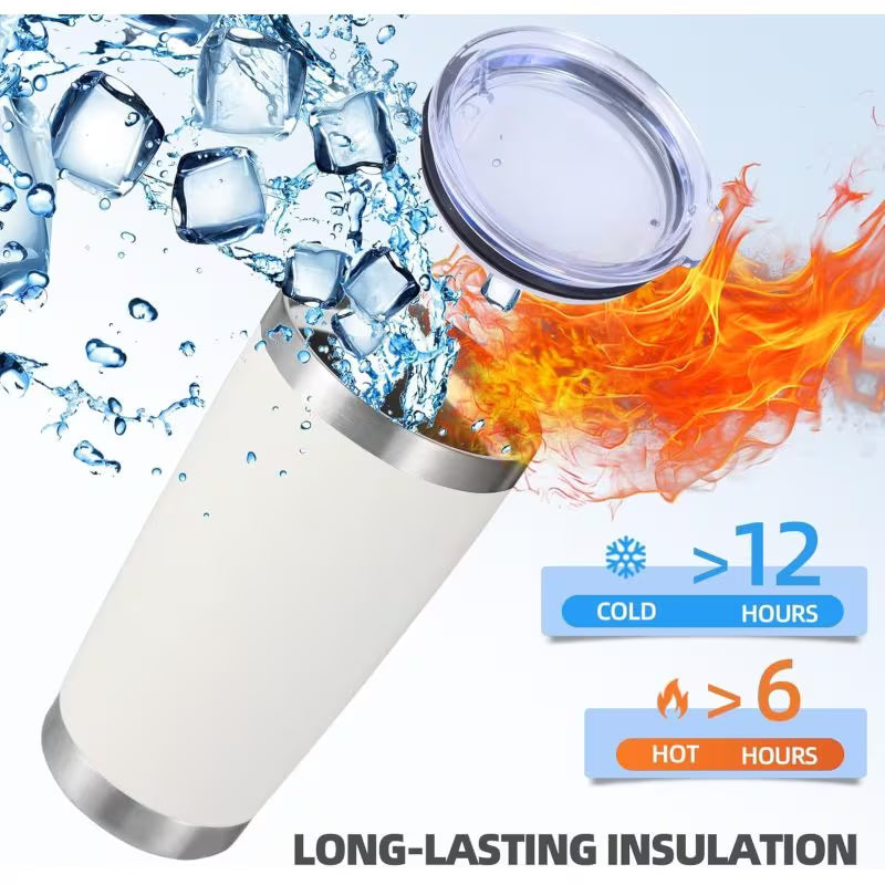 Insulated Tumbler with Lid & Straw